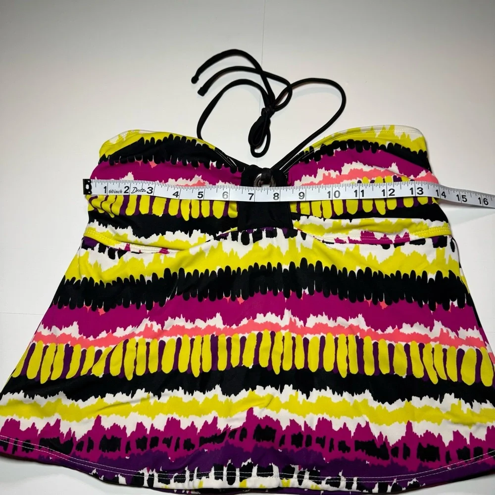 Faded Glory Women's Swim Top - Pink, Yellow, Black‎